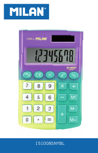 Manual de uso Milan 151008SNYBL Calculadora