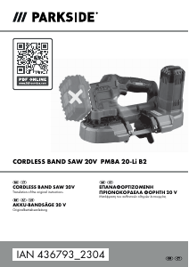 Manual Parkside IAN 436793 Band Saw