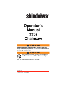 Manual Shindaiwa 335s Chainsaw