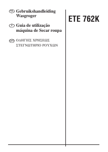 Manual Brandt ETE762K Máquina de secar roupa