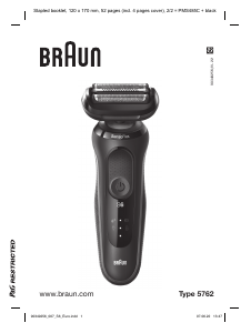 Bruksanvisning Braun 5762 SensoFlex Barbermaskin