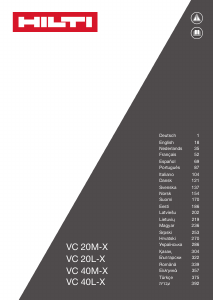 Manual de uso Hilti VC 20L-X Aspirador