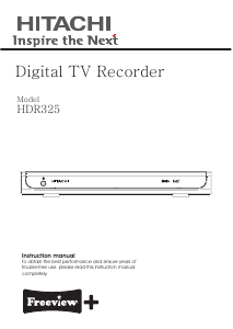 Manual Hitachi HDR325 Digital Receiver