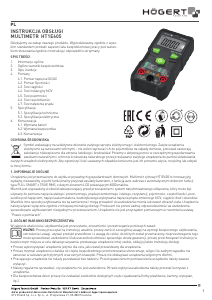 Manual Högert HT1E605 Multimeter