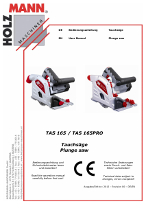 Handleiding Holzmann TAS 165 Invalzaag