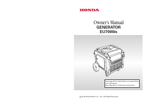 Handleiding Honda EU7000is Generator