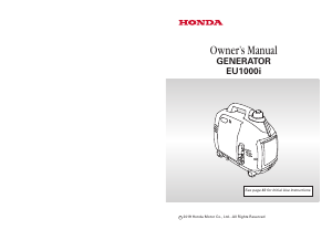 Handleiding Honda EU1000i Generator