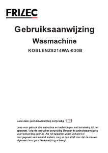 Manual Frilec KOBLENZ8214-030B Washing Machine