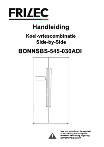 Handleiding Frilec BONNSBS-545-030ADI Koel-vries combinatie