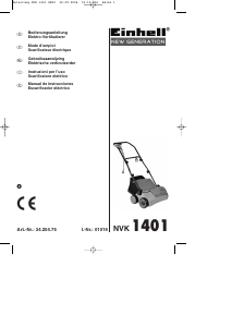 Manual de uso Einhell NVK 1401 Escarificador