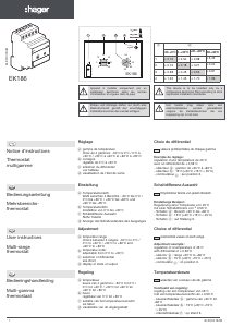 Bedienungsanleitung Hager EK186 Thermostat