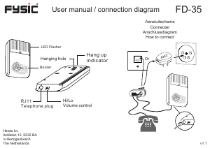 Instrukcja Fysic FD-35 Dzwonek do drzwi