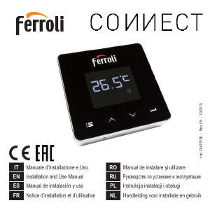 Manual de uso Ferroli Connect Termostato