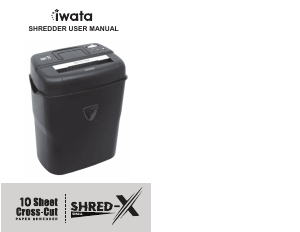 Manual Iwata SHRED-X SMALL Paper Shredder