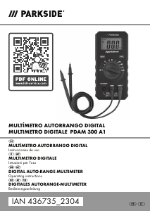 Manual de uso Parkside IAN 436735 Multímetro