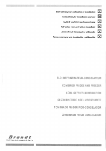 Manual de uso Brandt CO39AXMKA Frigorífico combinado