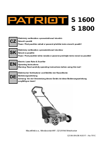 Handleiding Patriot S 1800 Verticuteermachine
