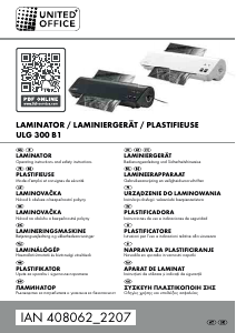 Manuale United Office IAN 408062 Plastificatrice