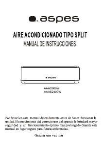 Manual Aspes AAAS2400W Ar condicionado