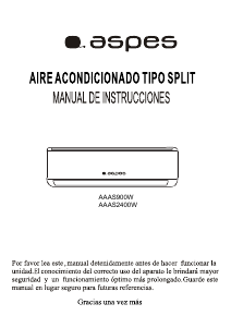 Handleiding Aspes AAAS2400W Airconditioner