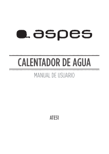 Manual de uso Aspes ATE51 Calentador de agua