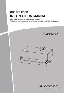 Manual Aspes ACPE600CX Cooker Hood
