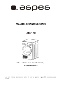 Manual de uso Aspes ASE17C Secadora