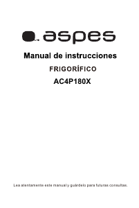 Manual Aspes AC4P180X Fridge-Freezer