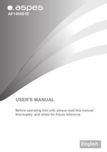 Manual de uso Aspes AF145501E Frigorífico combinado