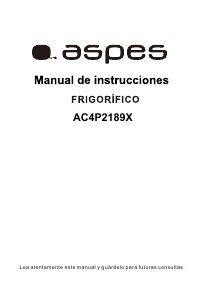 Manual Aspes AC4P2189X Fridge-Freezer