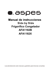 Manual de uso Aspes AFA1182B Frigorífico combinado