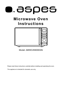 Manual Aspes AMWC25900DGN Microwave