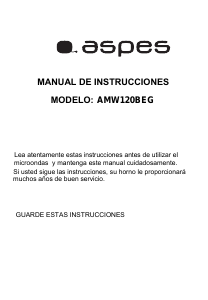 Manual Aspes AMW120BEG Microwave