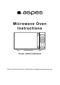 Manual Aspes AMWC23900DGN Microwave