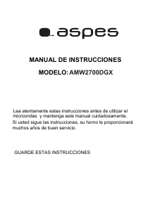 Manual Aspes AMW2700DGX Microwave