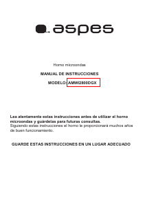 Manual de uso Aspes AMWI2800DGX Microondas
