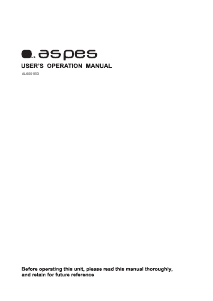 Bedienungsanleitung Aspes AL6001ED Waschmaschine