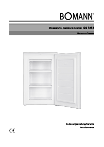 Bedienungsanleitung Bomann GS 7253 Gefrierschrank