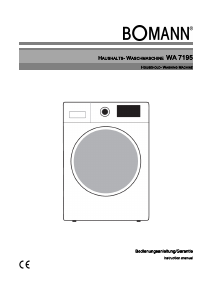 Manual Bomann WA 7195 Washing Machine