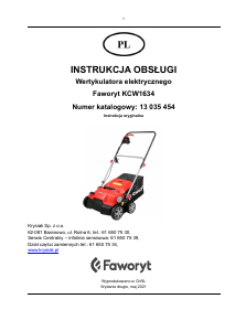 Instrukcja Faworyt KCW1634 Wertykulator