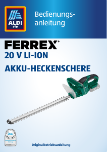 Bedienungsanleitung Ferrex FAH 20-I Heckenschere