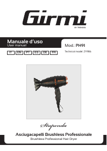 Manuale Girmi PH91 Stupenda Asciugacapelli