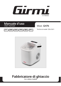 Manual de uso Girmi GH74 Máquina de hacer hielo