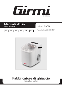 Manuale Girmi GH74 Macchina per cubetti di ghiaccio