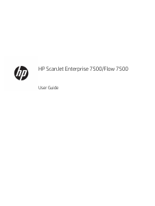 Handleiding HP ScanJet Enterprise Flow 7500 Scanner