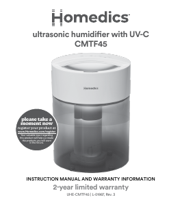 Manual de uso Homedics UHE-CMTF45 Humidificador