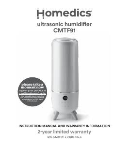 Manual de uso Homedics UHE-CMTF91 Humidificador