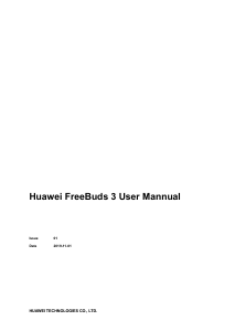 Manual Huawei FreeBuds 3 Headphone