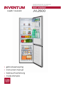 Mode d’emploi Inventum JVL2600 Réfrigérateur combiné