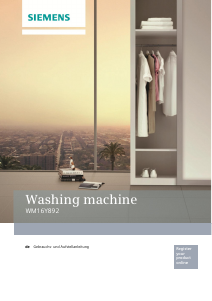 Bedienungsanleitung Siemens WM16Y892 Waschmaschine